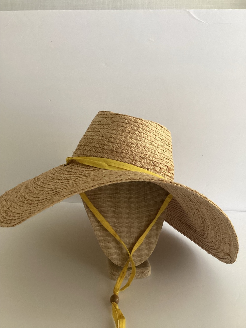 Hat Attack Natural Straw Extra Wide Brim Hat Oversized Beach Sun Resort